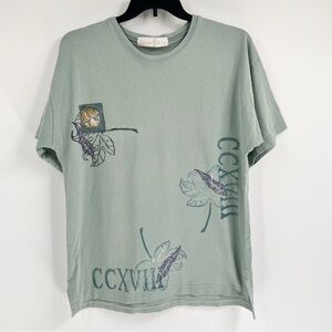 Blue Fish Hand Printed Tee